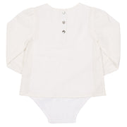 Girl in toadstool body blouse