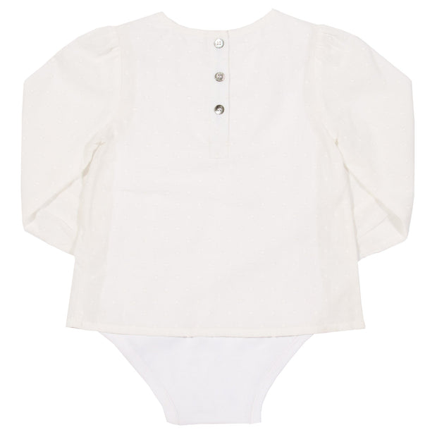 Girl in toadstool body blouse