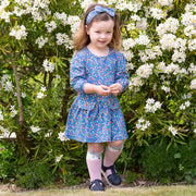 Girl in dandy ditsy dress