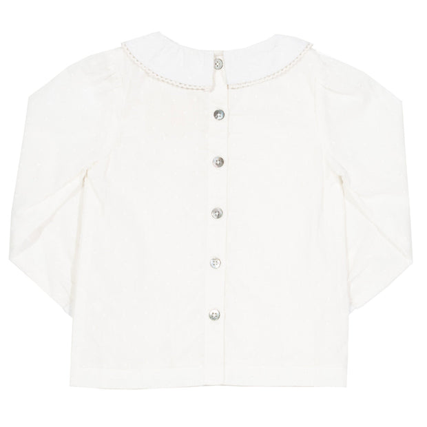 Girl in reindeer blouse