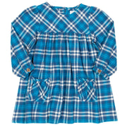 Girl in plaid party dress