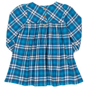 Girl in plaid party dress