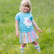 Girl in curious cat set