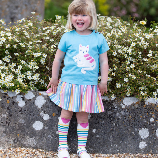 Girl in curious cat set